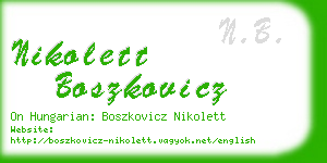 nikolett boszkovicz business card